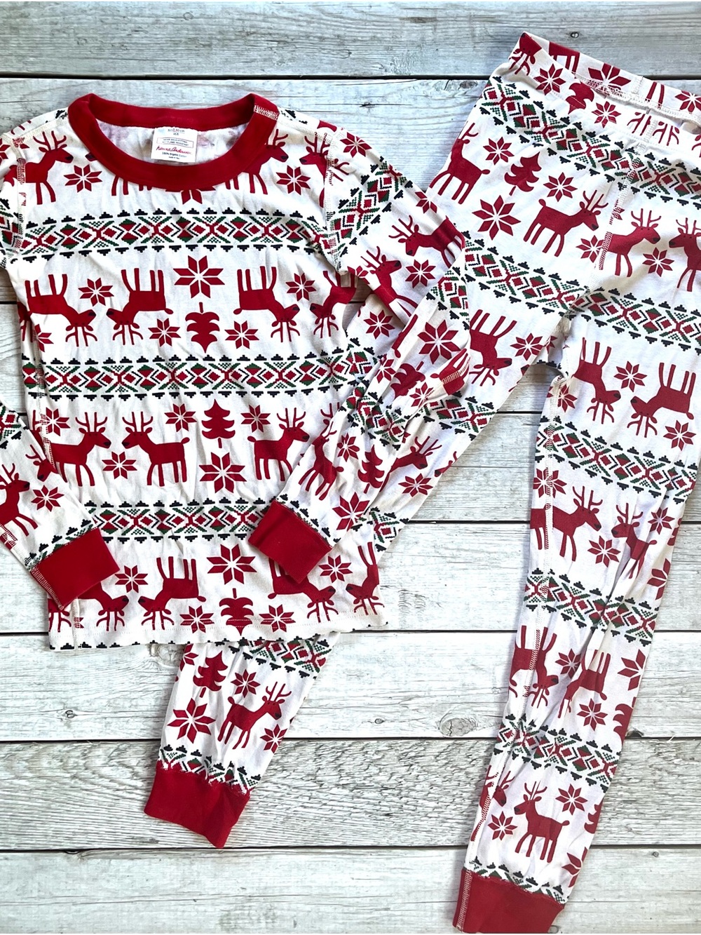 Hanna Andersson Dear Deer Reindeer Holiday Pajama Set